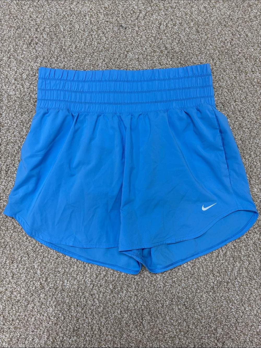 Nike Bright Blue Women's Athletic Shorts with Smocked Waistband